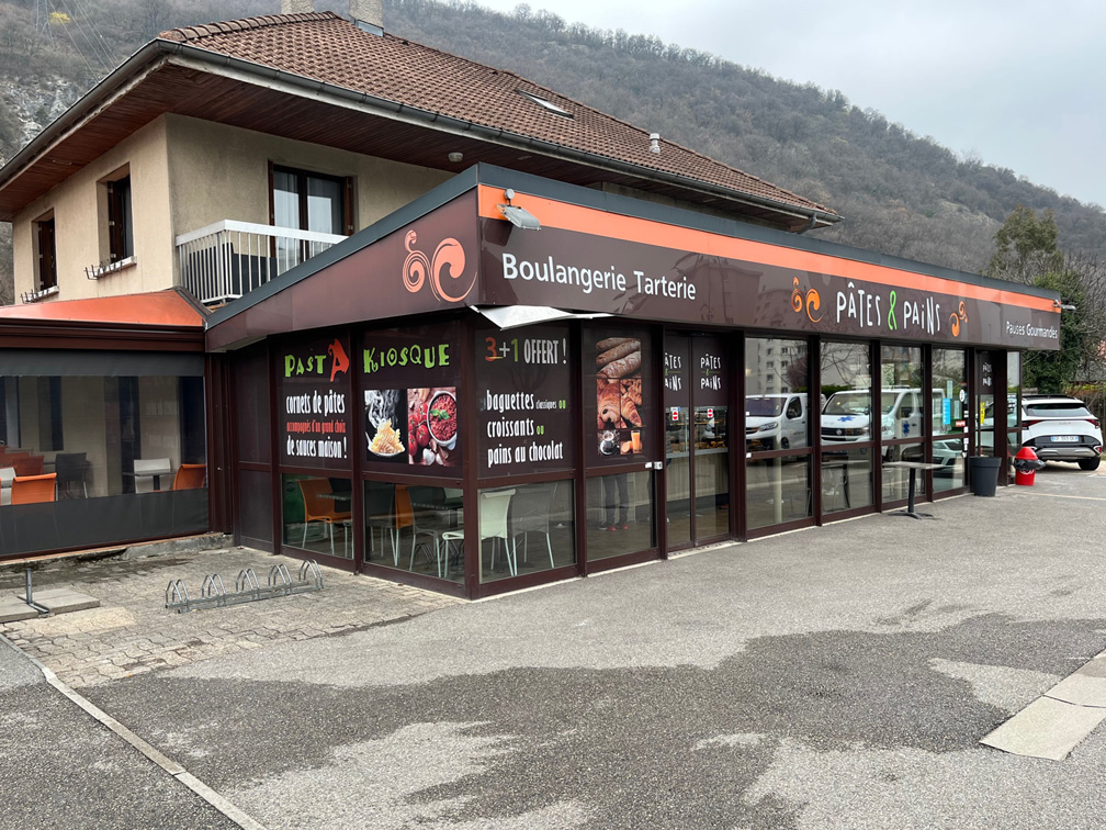 Affichage dynamique dans la boulangerie.